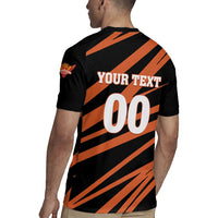 Custom Hyderabad 2025 Cricket Sunrisers Rugby Jersey Orange Army Play With Fire