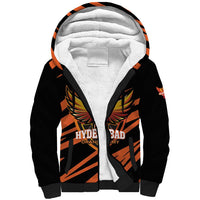 Custom Hyderabad 2025 Cricket Sunrisers Sherpa Hoodie Orange Army Play With Fire