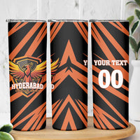 Custom Hyderabad 2025 Cricket Sunrisers Skinny Tumbler Orange Army Play With Fire