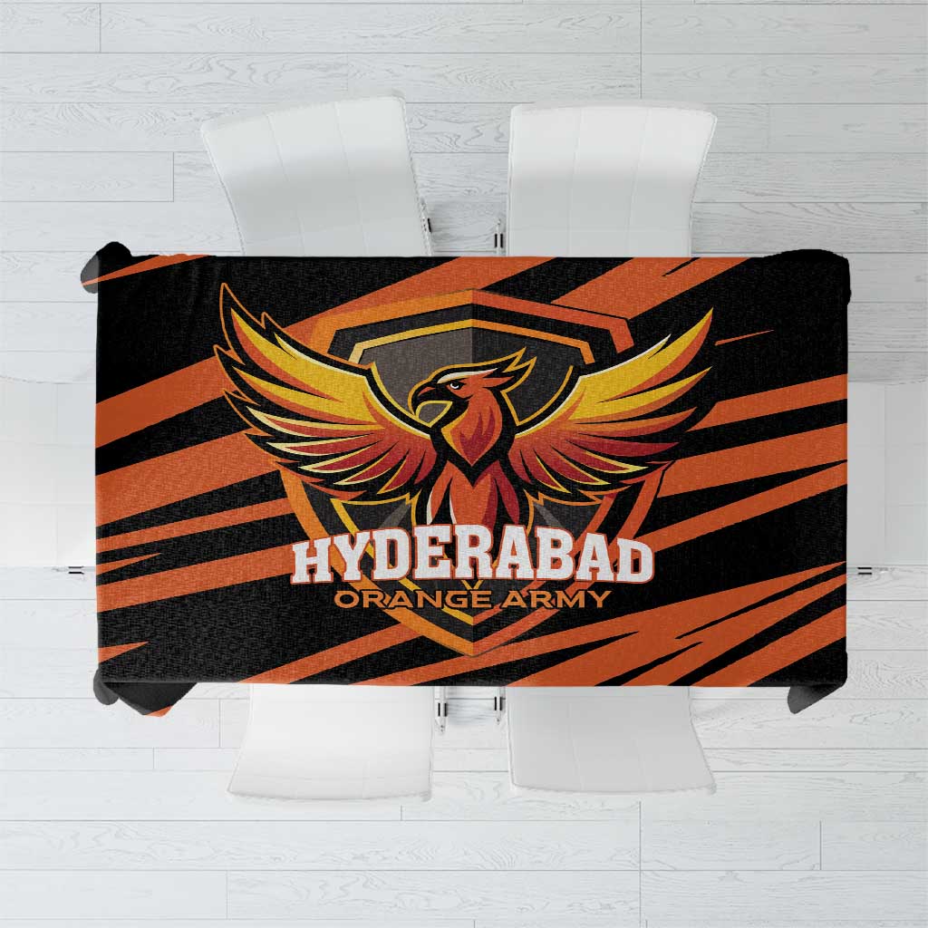 Hyderabad 2025 Cricket Sunrisers Tablecloth Orange Army Play With Fire