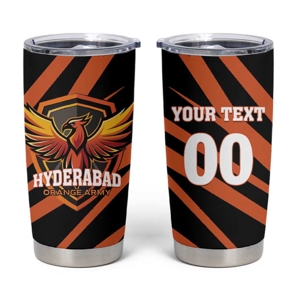 Custom Hyderabad 2025 Cricket Sunrisers Tumbler Cup Orange Army Play With Fire