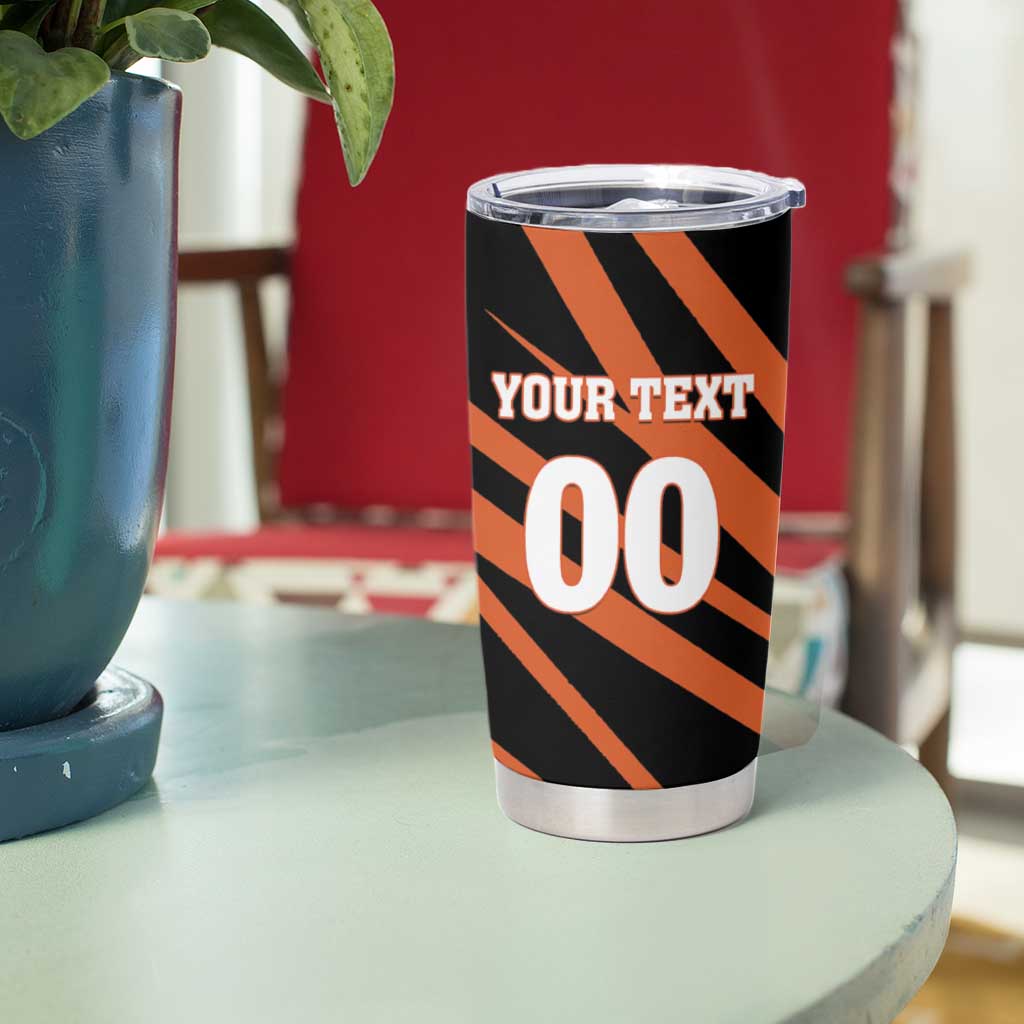 Custom Hyderabad 2025 Cricket Sunrisers Tumbler Cup Orange Army Play With Fire