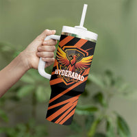 Custom Hyderabad 2025 Cricket Sunrisers Tumbler With Handle Orange Army Play With Fire