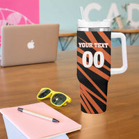 Custom Hyderabad 2025 Cricket Sunrisers Tumbler With Handle Orange Army Play With Fire