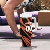 Custom Hyderabad 2025 Cricket Sunrisers Tumbler With Handle Orange Army Play With Fire