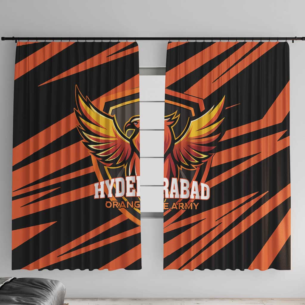 Hyderabad 2025 Cricket Sunrisers Window Curtain Orange Army Play With Fire
