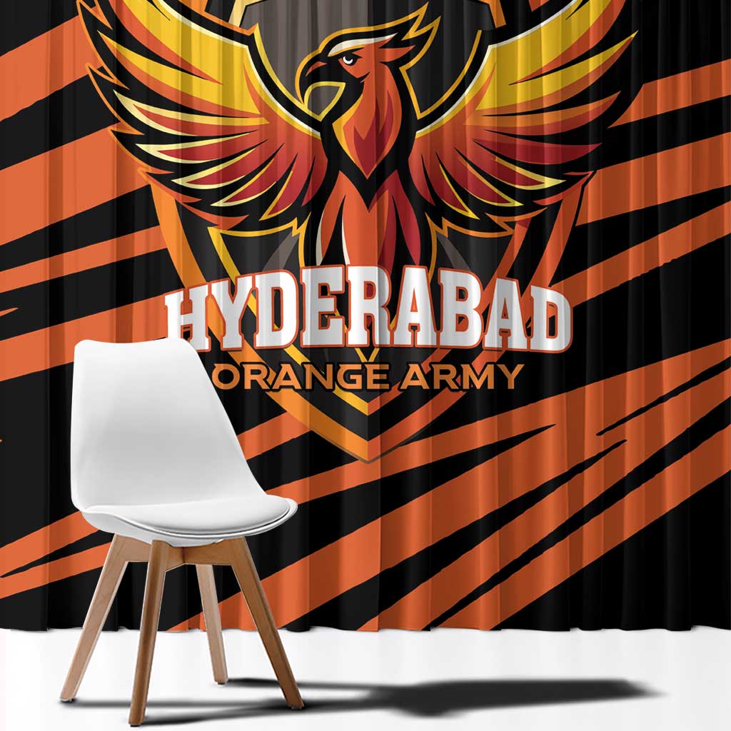 Hyderabad 2025 Cricket Sunrisers Window Curtain Orange Army Play With Fire