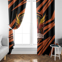 Hyderabad 2025 Cricket Sunrisers Window Curtain Orange Army Play With Fire