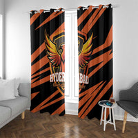 Hyderabad 2025 Cricket Sunrisers Window Curtain Orange Army Play With Fire