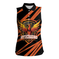 Custom Hyderabad 2025 Cricket Sunrisers Women Sleeveless Polo Shirt Orange Army Play With Fire