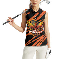 Custom Hyderabad 2025 Cricket Sunrisers Women Sleeveless Polo Shirt Orange Army Play With Fire