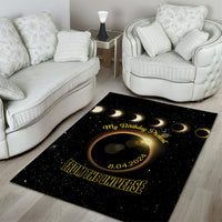 Total Solar Eclipse 2024 Area Rug My Birthday Present From The Universe - Wonder Print Shop