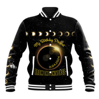 Personalized Total Solar Eclipse 2024 Baseball Jacket My Birthday Present From The Universe - Wonder Print Shop