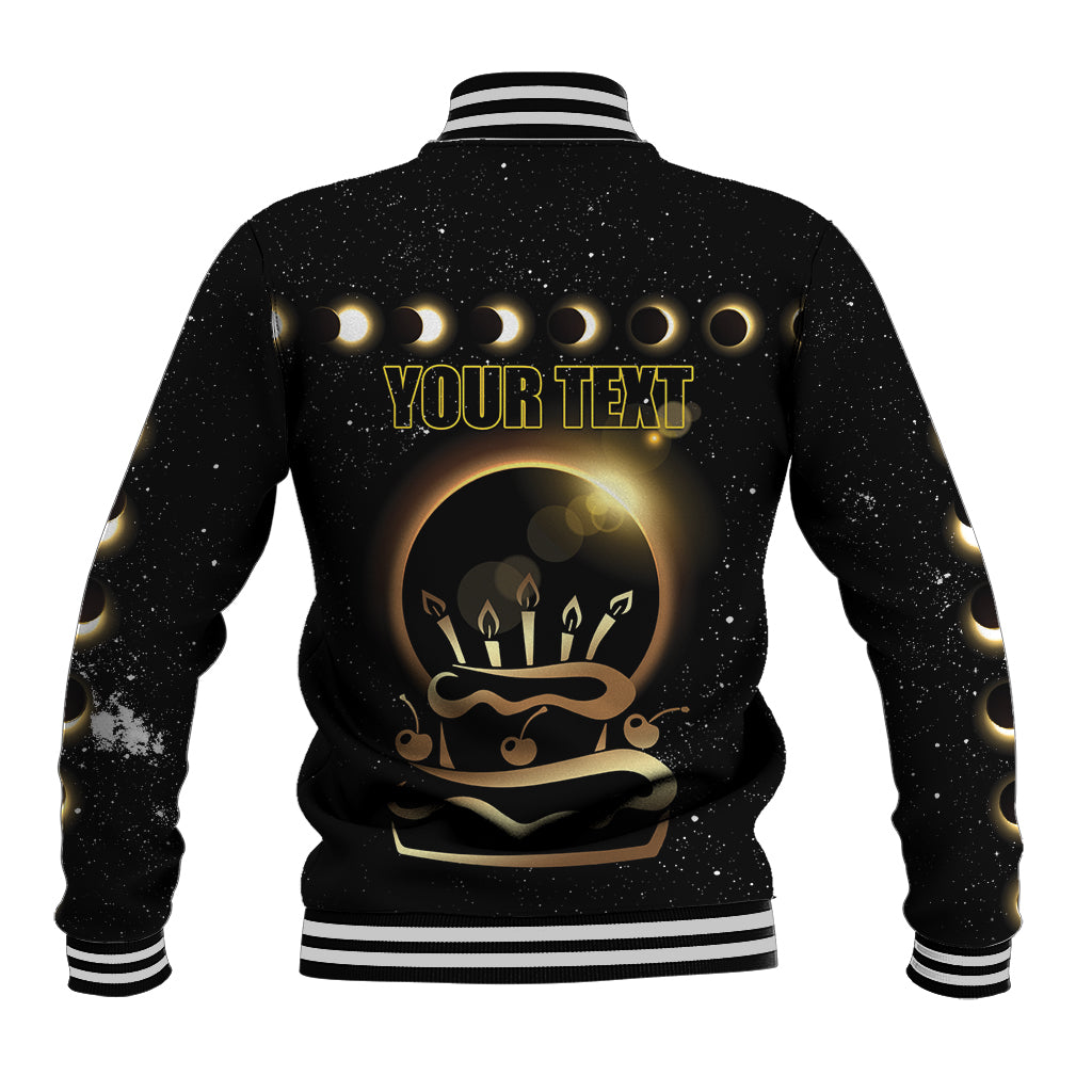 Personalized Total Solar Eclipse 2024 Baseball Jacket My Birthday Present From The Universe - Wonder Print Shop