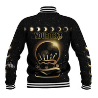 Personalized Total Solar Eclipse 2024 Baseball Jacket My Birthday Present From The Universe - Wonder Print Shop