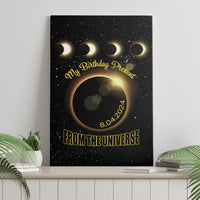 Total Solar Eclipse 2024 Canvas Wall Art My Birthday Present From The Universe - Wonder Print Shop