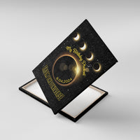Total Solar Eclipse 2024 Canvas Wall Art My Birthday Present From The Universe - Wonder Print Shop
