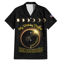 Personalized Total Solar Eclipse 2024 Family Matching Mermaid Dress and Hawaiian Shirt My Birthday Present From The Universe - Wonder Print Shop