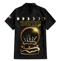 Personalized Total Solar Eclipse 2024 Family Matching Mermaid Dress and Hawaiian Shirt My Birthday Present From The Universe - Wonder Print Shop