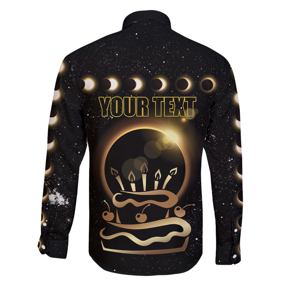 Personalized Total Solar Eclipse 2024 Family Matching Tank Maxi Dress and Hawaiian Shirt My Birthday Present From The Universe - Wonder Print Shop