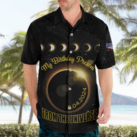 Personalized Total Solar Eclipse 2024 Hawaiian Shirt My Birthday Present From The Universe - Wonder Print Shop