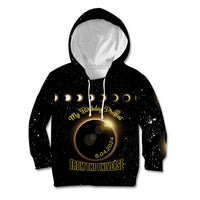 Personalized Total Solar Eclipse 2024 Kid Hoodie My Birthday Present From The Universe - Wonder Print Shop