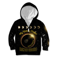 Personalized Total Solar Eclipse 2024 Kid Hoodie My Birthday Present From The Universe - Wonder Print Shop