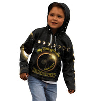 Personalized Total Solar Eclipse 2024 Kid Hoodie My Birthday Present From The Universe - Wonder Print Shop