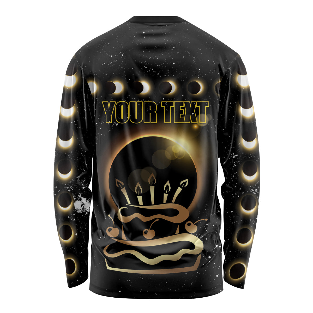 Personalized Total Solar Eclipse 2024 Long Sleeve Shirt My Birthday Present From The Universe - Wonder Print Shop