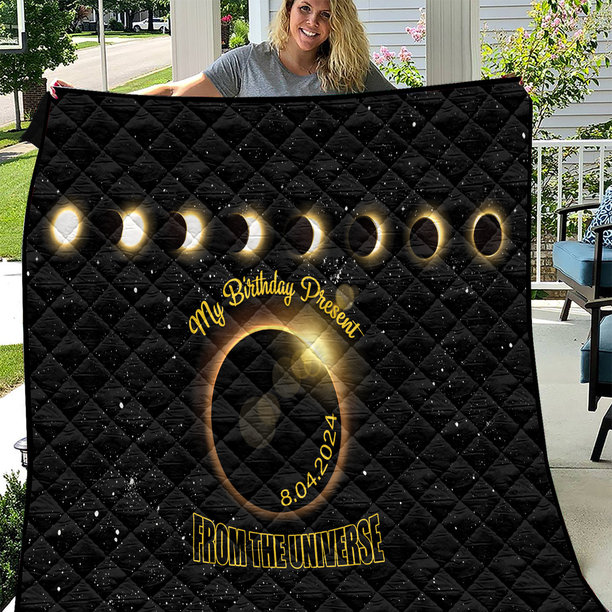 Total Solar Eclipse 2024 Quilt My Birthday Present From The Universe