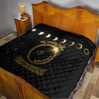 Total Solar Eclipse 2024 Quilt My Birthday Present From The Universe - Wonder Print Shop