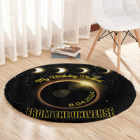 Total Solar Eclipse 2024 Round Carpet My Birthday Present From The Universe