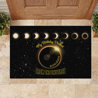 Total Solar Eclipse 2024 Rubber Doormat My Birthday Present From The Universe - Wonder Print Shop