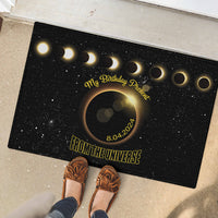 Total Solar Eclipse 2024 Rubber Doormat My Birthday Present From The Universe - Wonder Print Shop