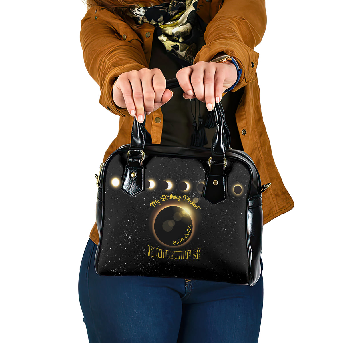 Total Solar Eclipse 2024 Shoulder Handbag My Birthday Present From The Universe