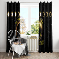 Total Solar Eclipse 2024 Window Curtain My Birthday Present From The Universe - Wonder Print Shop