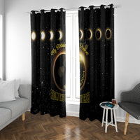 Total Solar Eclipse 2024 Window Curtain My Birthday Present From The Universe - Wonder Print Shop