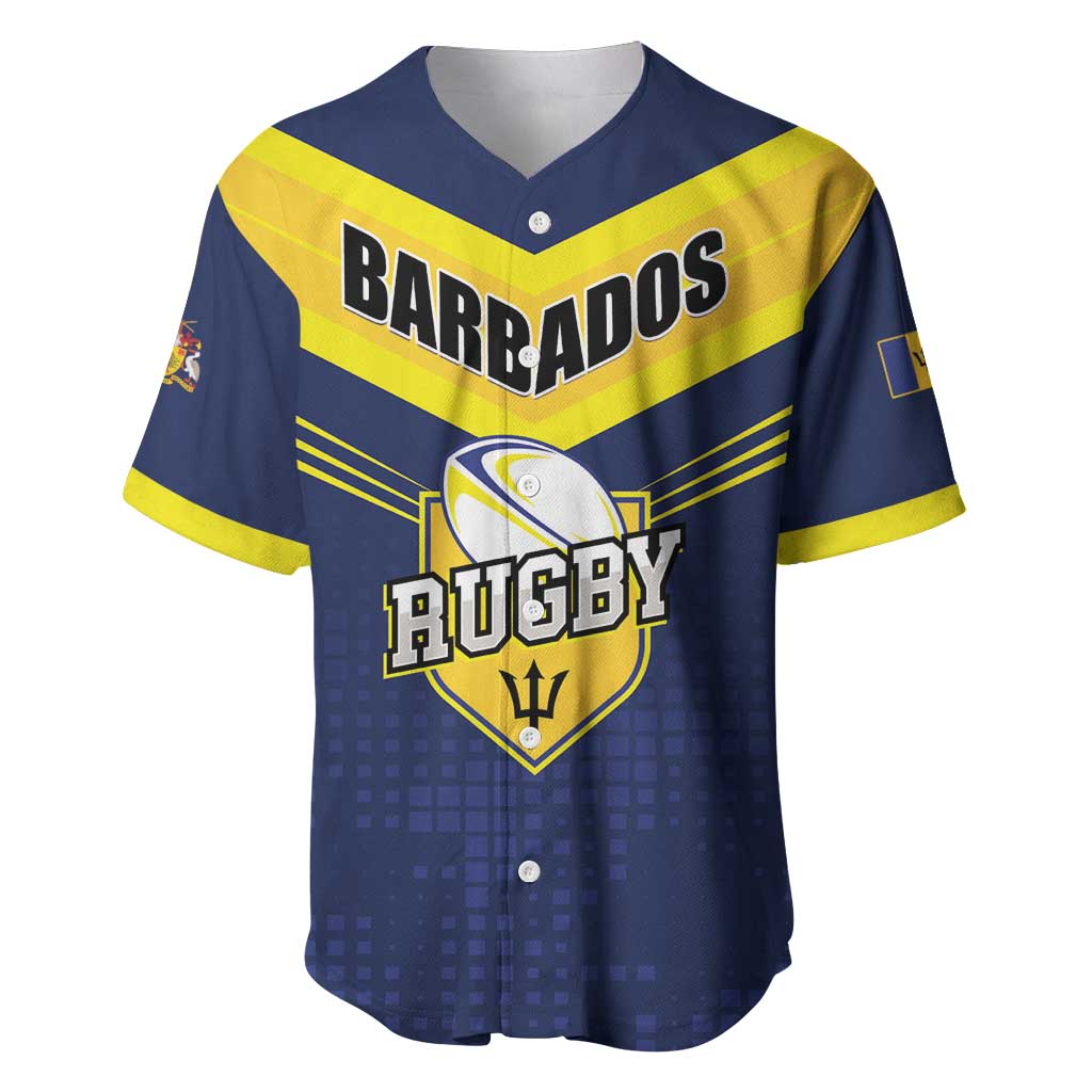 Custom Barbados Rugby Baseball Jersey Team Barbados Trident Go Champions