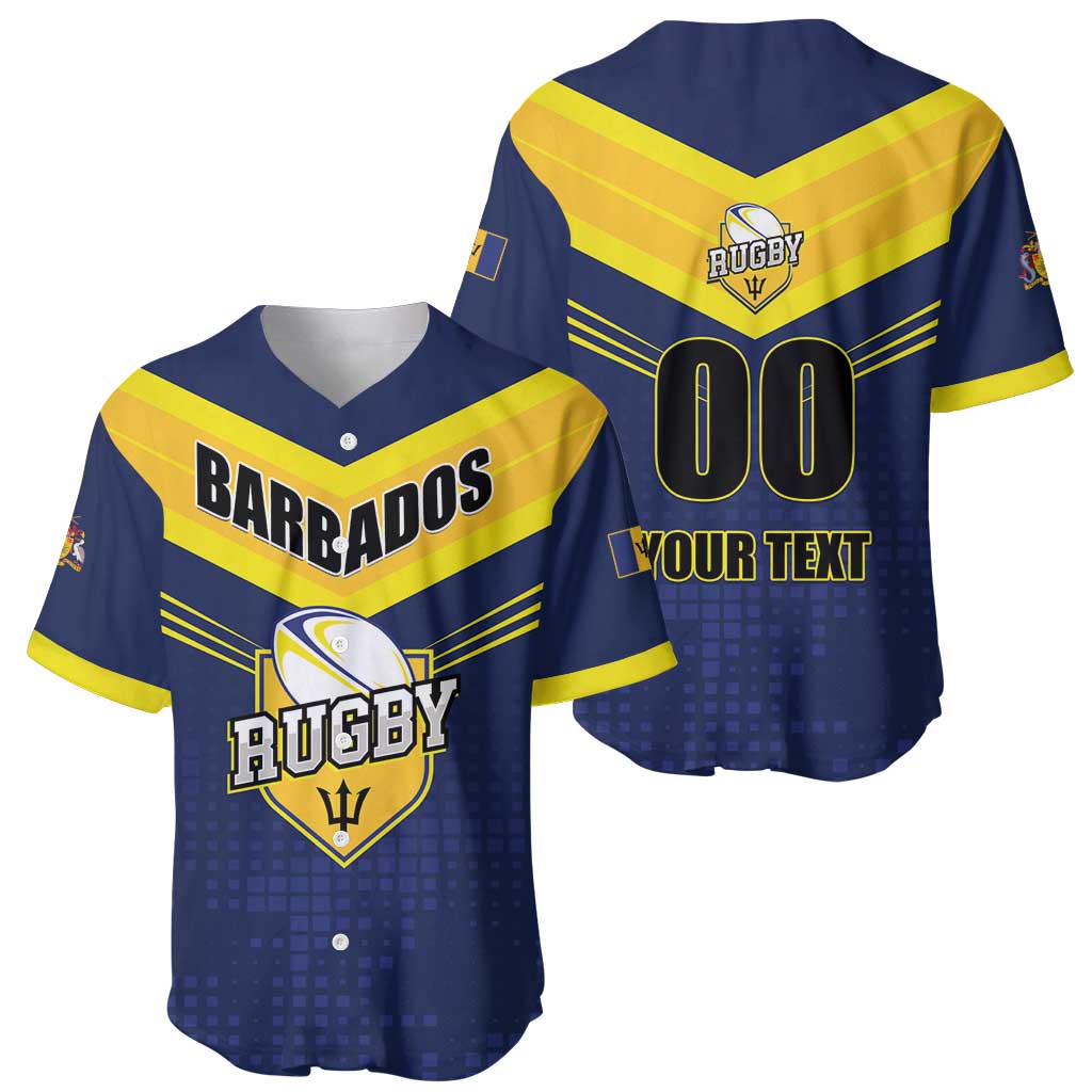 Custom Barbados Rugby Baseball Jersey Team Barbados Trident Go Champions