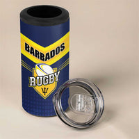 Custom Barbados Rugby 4 in 1 Can Cooler Tumbler Team Barbados Trident Go Champions
