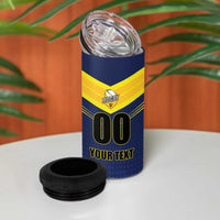 Custom Barbados Rugby 4 in 1 Can Cooler Tumbler Team Barbados Trident Go Champions