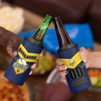 Custom Barbados Rugby 4 in 1 Can Cooler Tumbler Team Barbados Trident Go Champions
