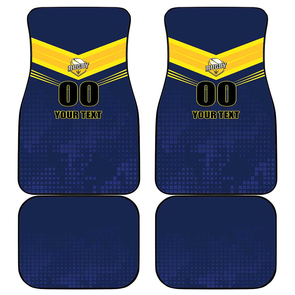 Barbados Rugby Car Mats Team Barbados Trident Go Champions