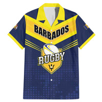 Custom Barbados Rugby Family Matching Mermaid Dress and Hawaiian Shirt Team Barbados Trident Go Champions
