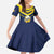 Custom Barbados Rugby Family Matching Off Shoulder Maxi Dress and Hawaiian Shirt Team Barbados Trident Go Champions