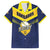 Custom Barbados Rugby Family Matching Off Shoulder Short Dress and Hawaiian Shirt Team Barbados Trident Go Champions
