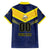 Custom Barbados Rugby Family Matching Off Shoulder Short Dress and Hawaiian Shirt Team Barbados Trident Go Champions