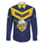 Custom Barbados Rugby Family Matching Off Shoulder Short Dress and Hawaiian Shirt Team Barbados Trident Go Champions