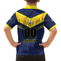 Custom Barbados Rugby Family Matching Summer Maxi Dress and Hawaiian Shirt Team Barbados Trident Go Champions