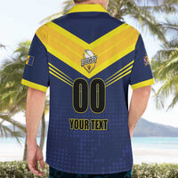 Custom Barbados Rugby Hawaiian Shirt Team Barbados Trident Go Champions